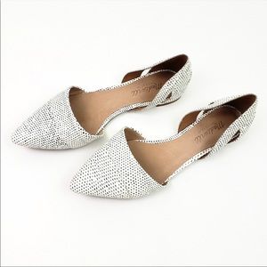 Madewell White Eyelet D'Orsay Flats C1374 Sz 7